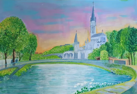 Slika „Jutro” — Akril na platnu · 70 × 50 cm · Zagreb, 2024.